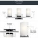 Crosby 3 Light 23 inch Chrome Wall Mt Bath 3 Arm Wall Light
